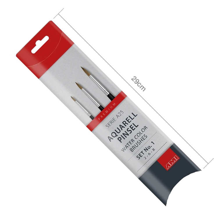 Set Pinceles Redondos Acuarela Ami 1