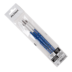 Set 3 Pinceles Da Vinci Forte Basic Técnicas Densas
