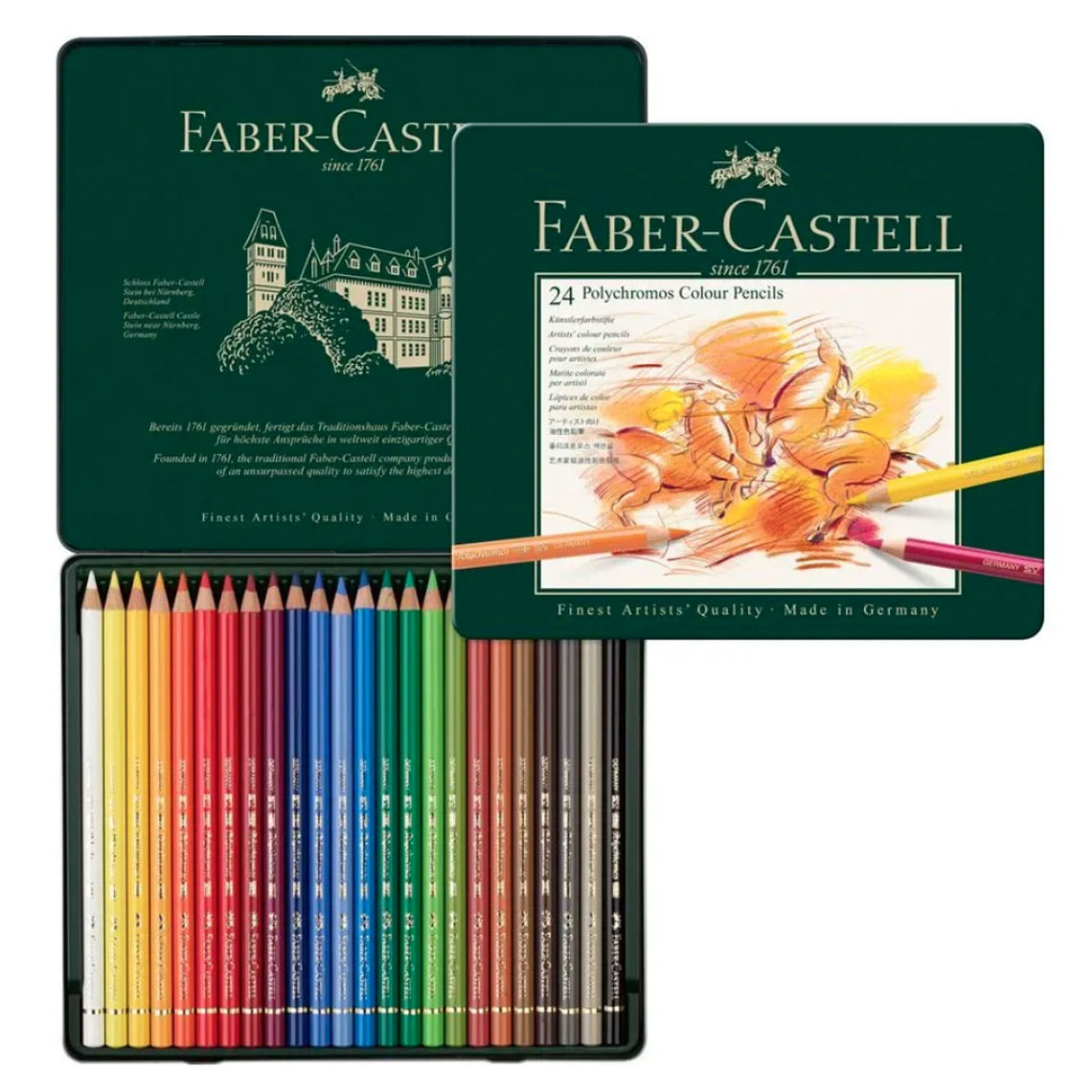 Lápices Polycromos Faber Castell 24 colores 1