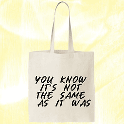 Totebag inspirado en "As It Was" / You know 