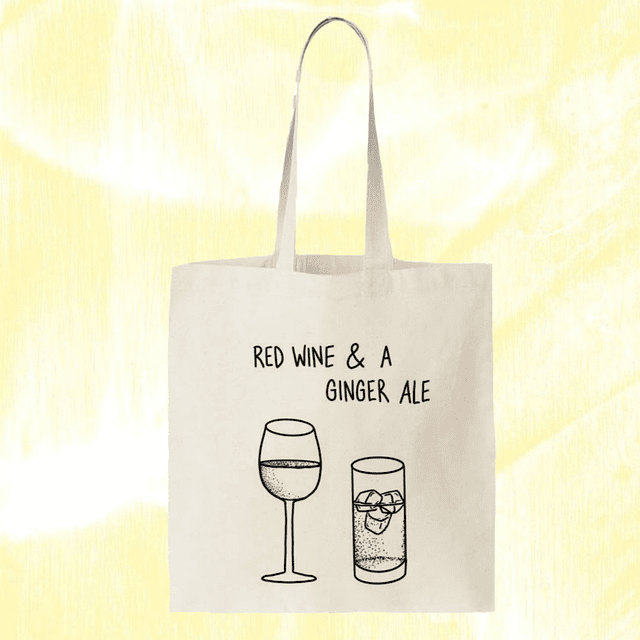 Totebag Harry Styles - red wine & a ginger ale 