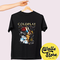 Polera negra inspirada en Coldplay (collage)
