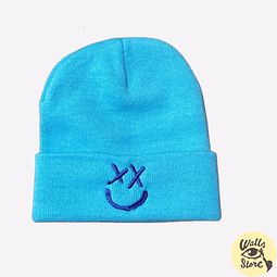 ENTREGA INMEDIATA / gorro celeste LOUIS TOMLINSON - Smiley face