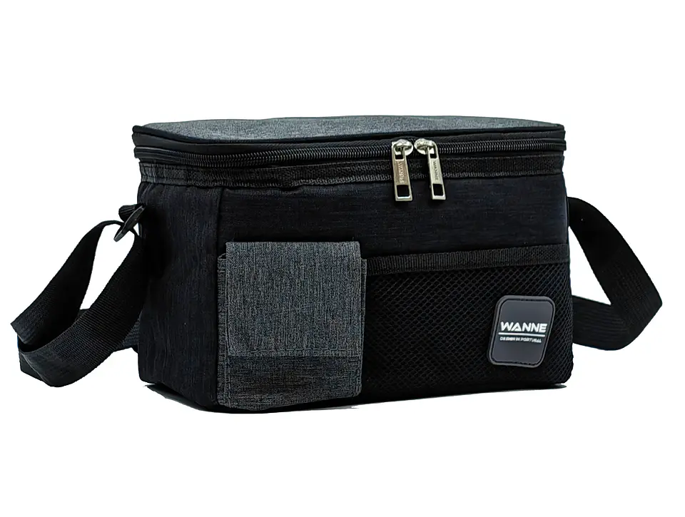 Lancheira Térmica com Alça de Ombro – Preto e Cinza 1
