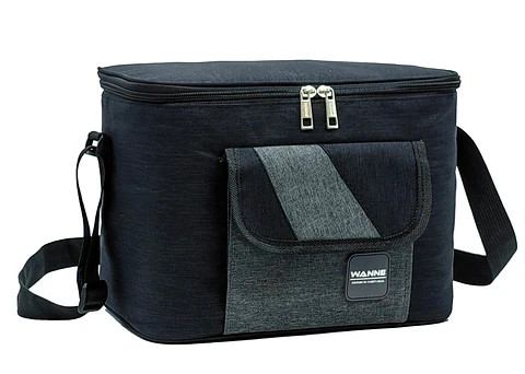 Lancheira Térmica com Alça de Ombro – Preto e Cinza