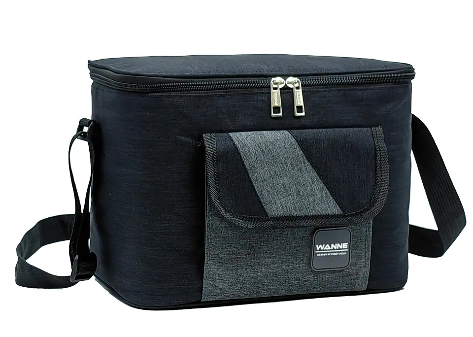 Lancheira Térmica com Alça de Ombro – Preto e Cinza 1