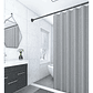 Cortina Ducha Baño 180x200 Elegante Gris / Waos - Miniatura 2