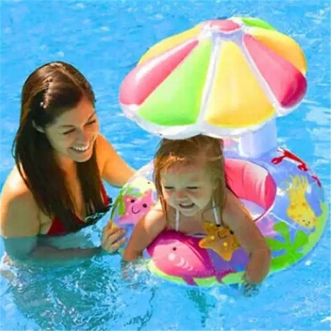 Flotador Sombrilla Playa Piscina Bebé Verano  8