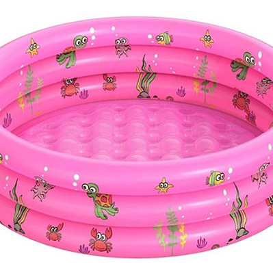 Piscina Redonda Inflable Niños Anillos Colores 
