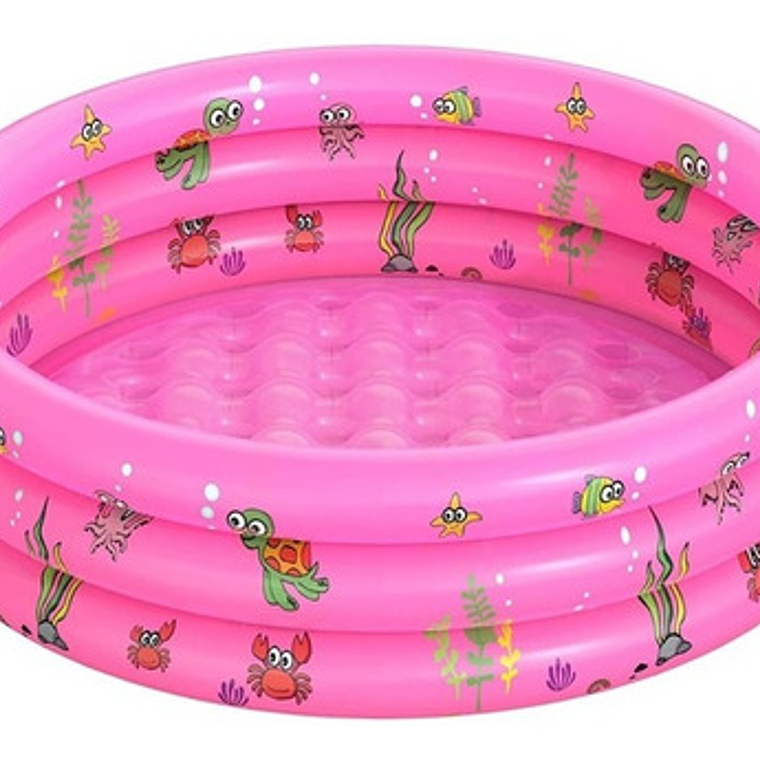 Piscina Redonda Inflable Niños Anillos Colores  1