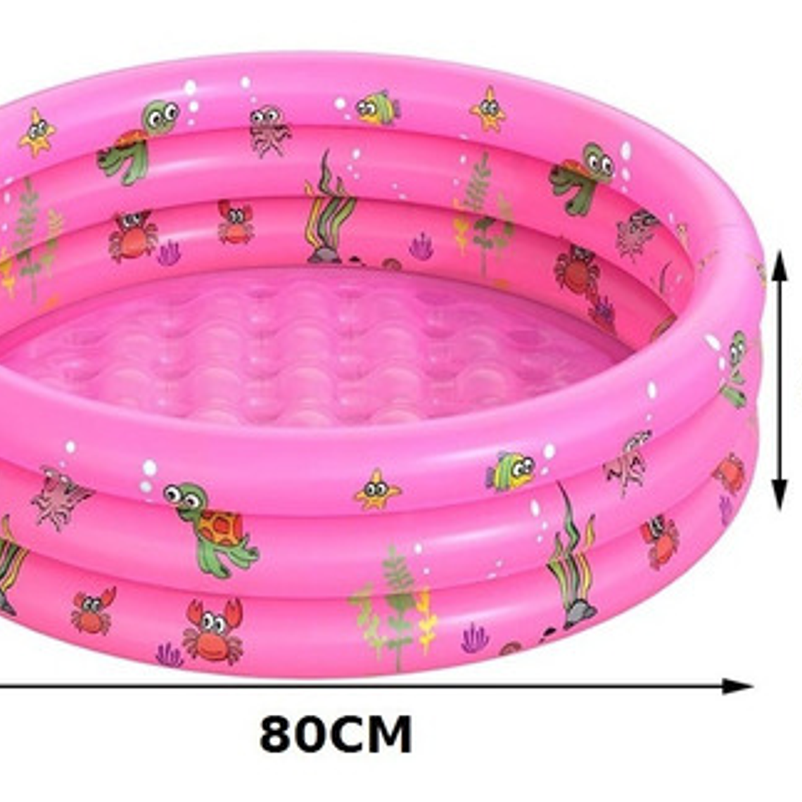 Piscina Redonda Inflable Niños Anillos Colores  4