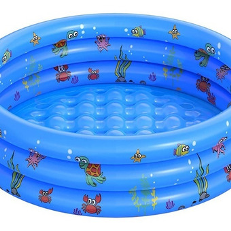 Piscina Redonda Inflable Niños Anillos Colores  6