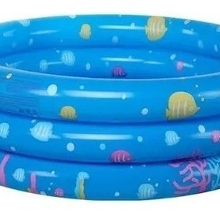 Piscina Redonda Inflable Niños Anillos Colores  7