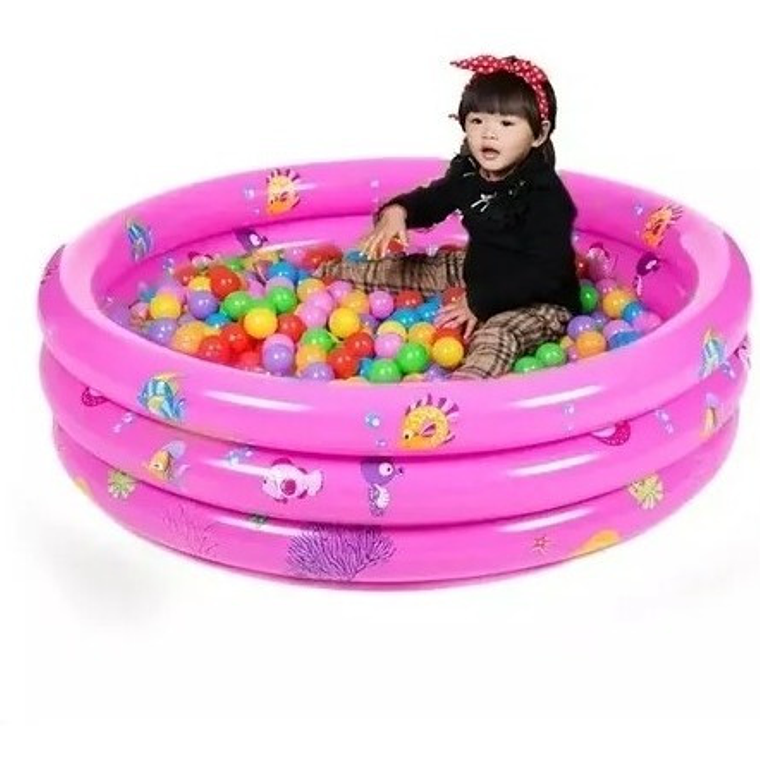 Piscina Redonda Inflable Niños Anillos Colores  13