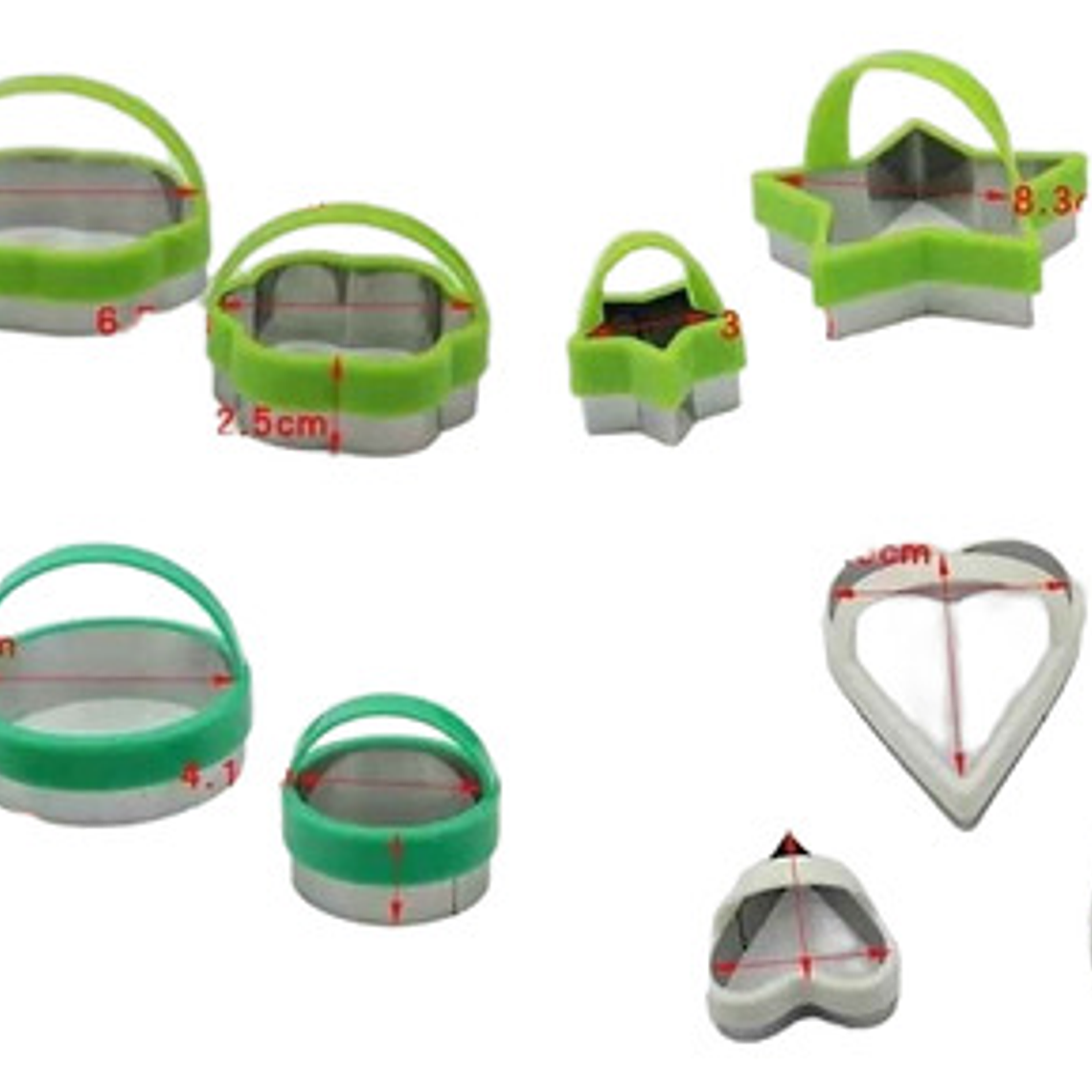 Set 6 Piezas Molde Cortador Galletas Pasta/waoscl 4