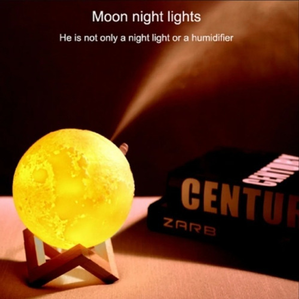 Humidificador Purificador Aire Lampara Luna 3d / Waos  4