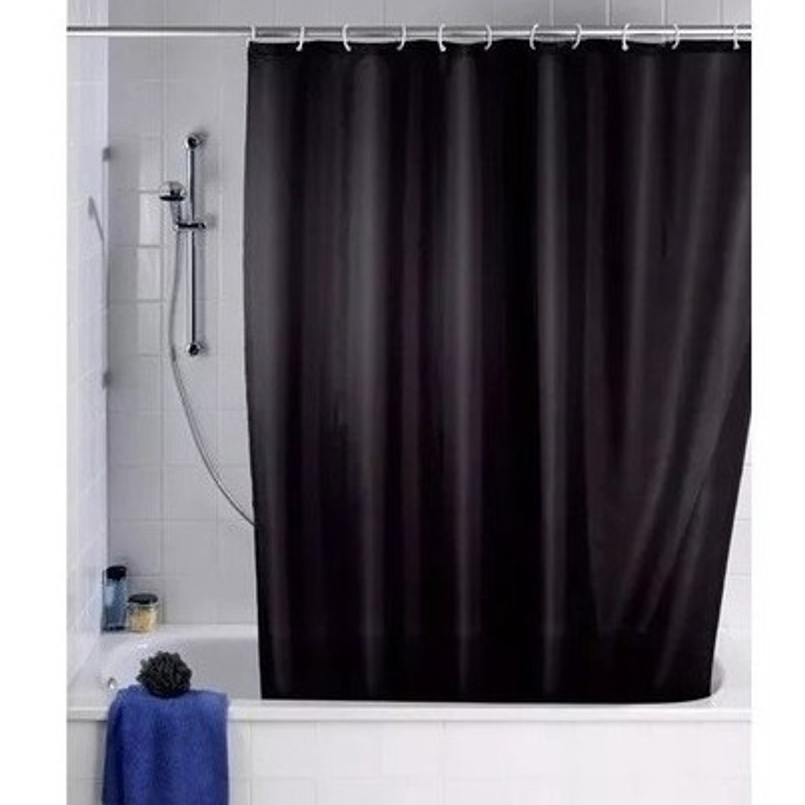 Cortina Plástica Baño Negra 180x180/waoscl 3