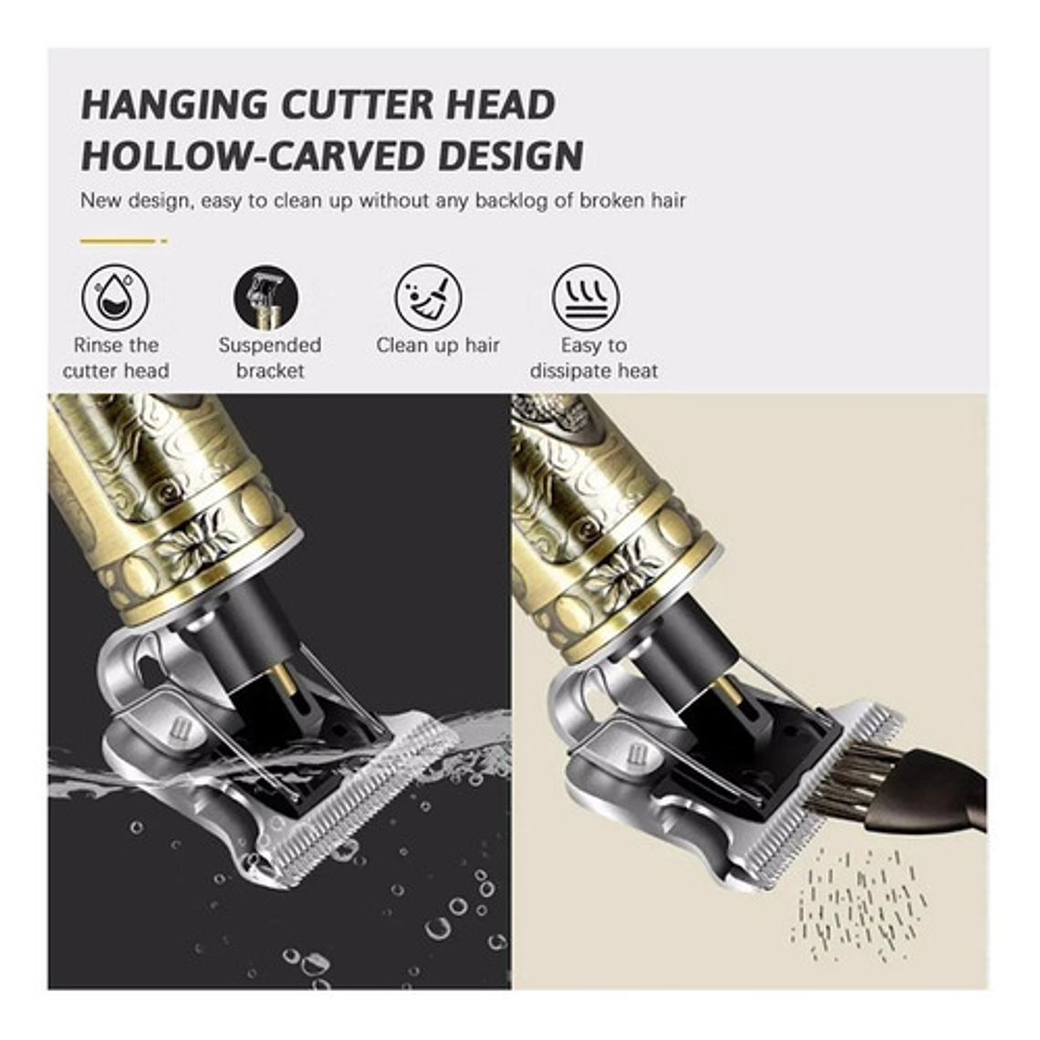 Máquina Cortar Cabello Barba Inalambrica Recargable / Waos 7