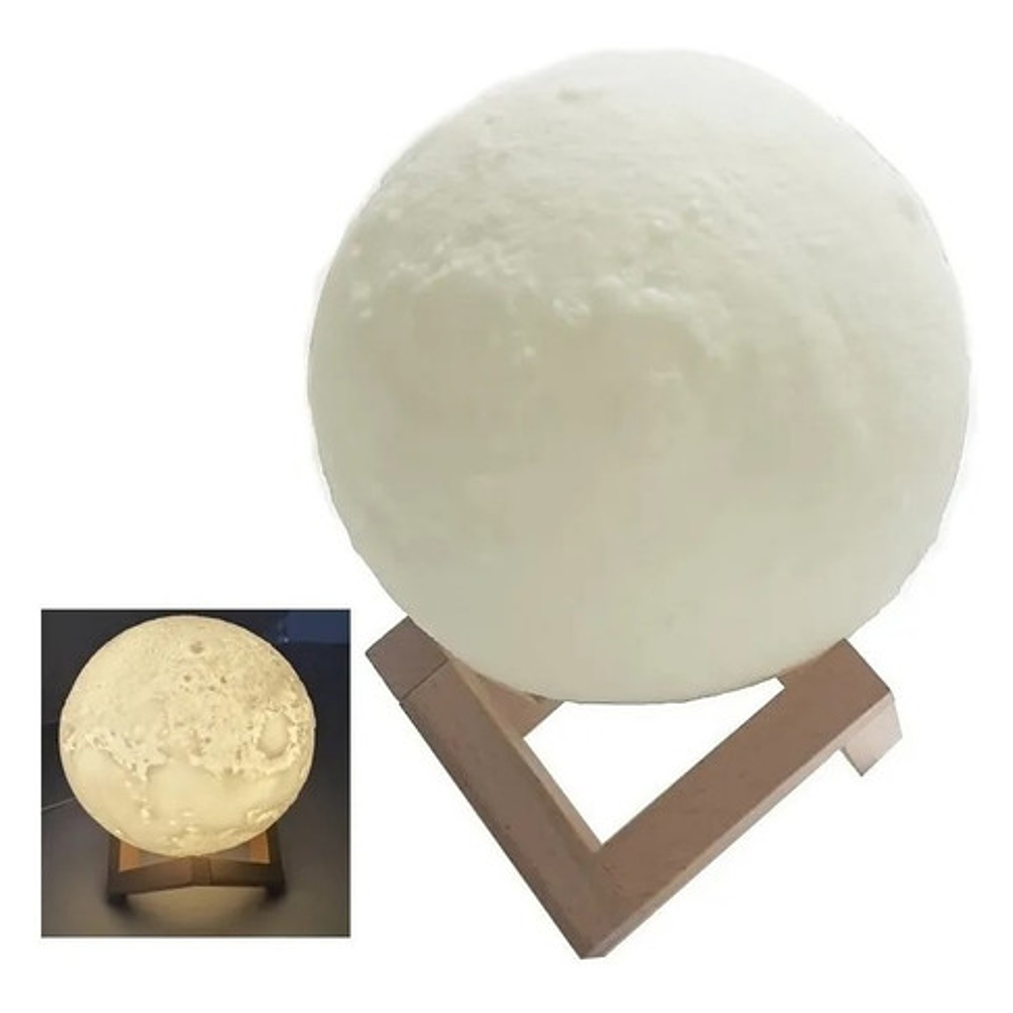 Lampara Velador Luna  3d 15cms  / Waos 6