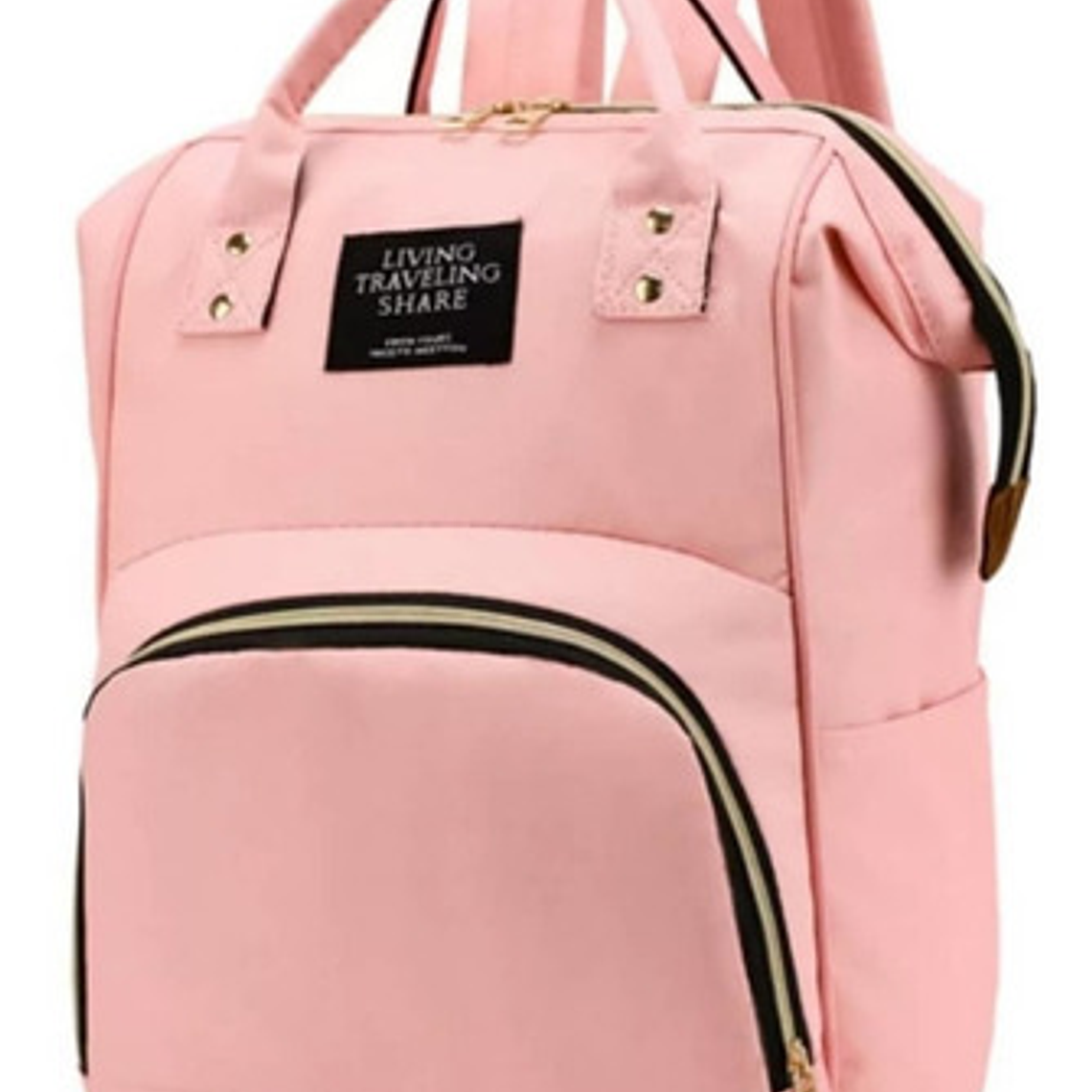 Bolso Mochila Multiusos Pañalera Rosa 1