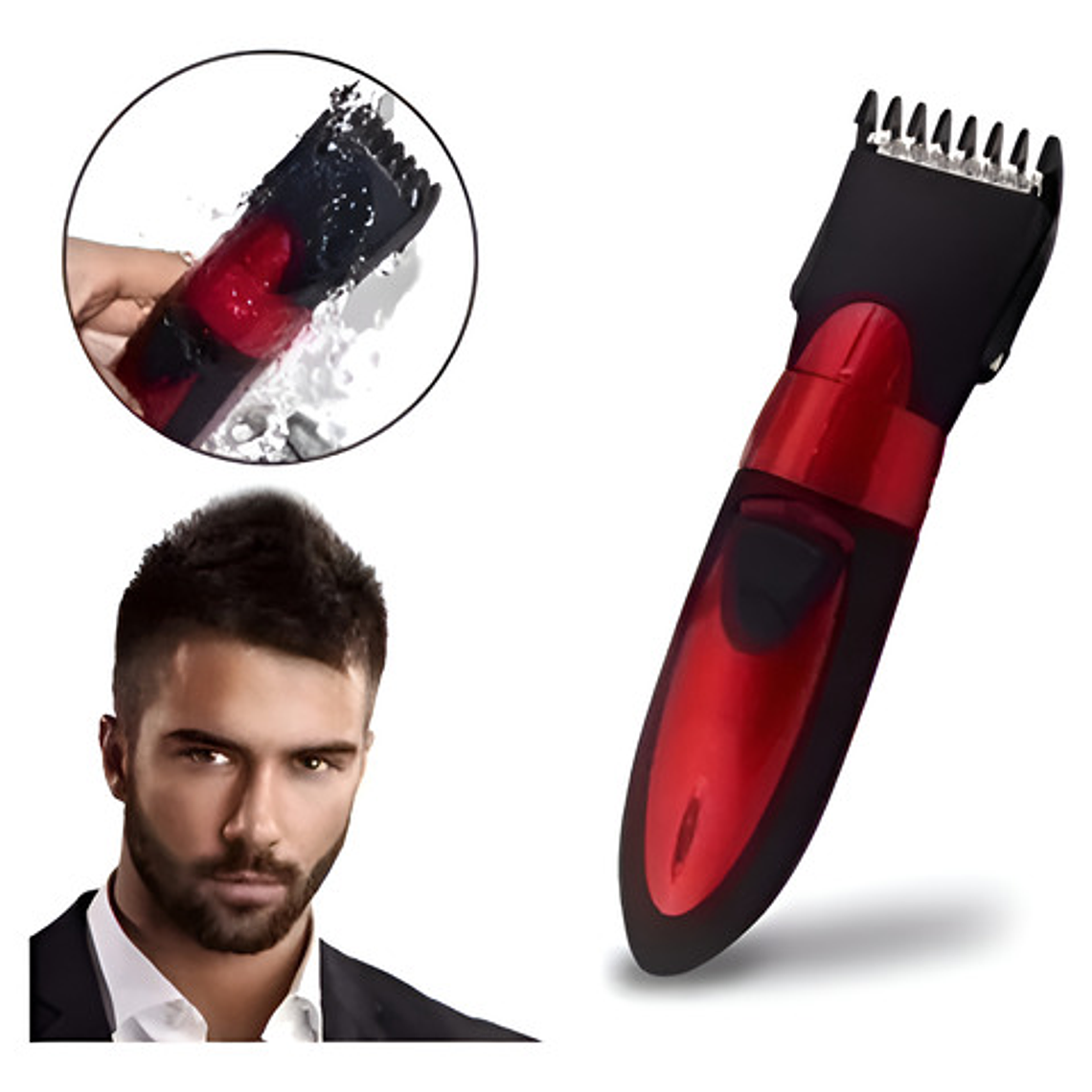 Cortadora Cabello Barba Inalambrica Prueba De Agua 1