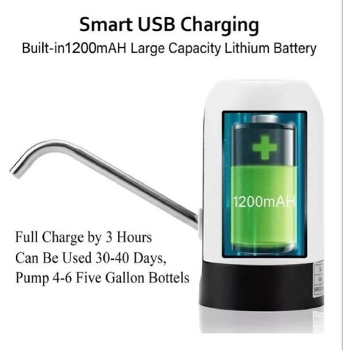 Dispensador De Agua Recargable Garrafón Automático Fa018 Color Negro 2