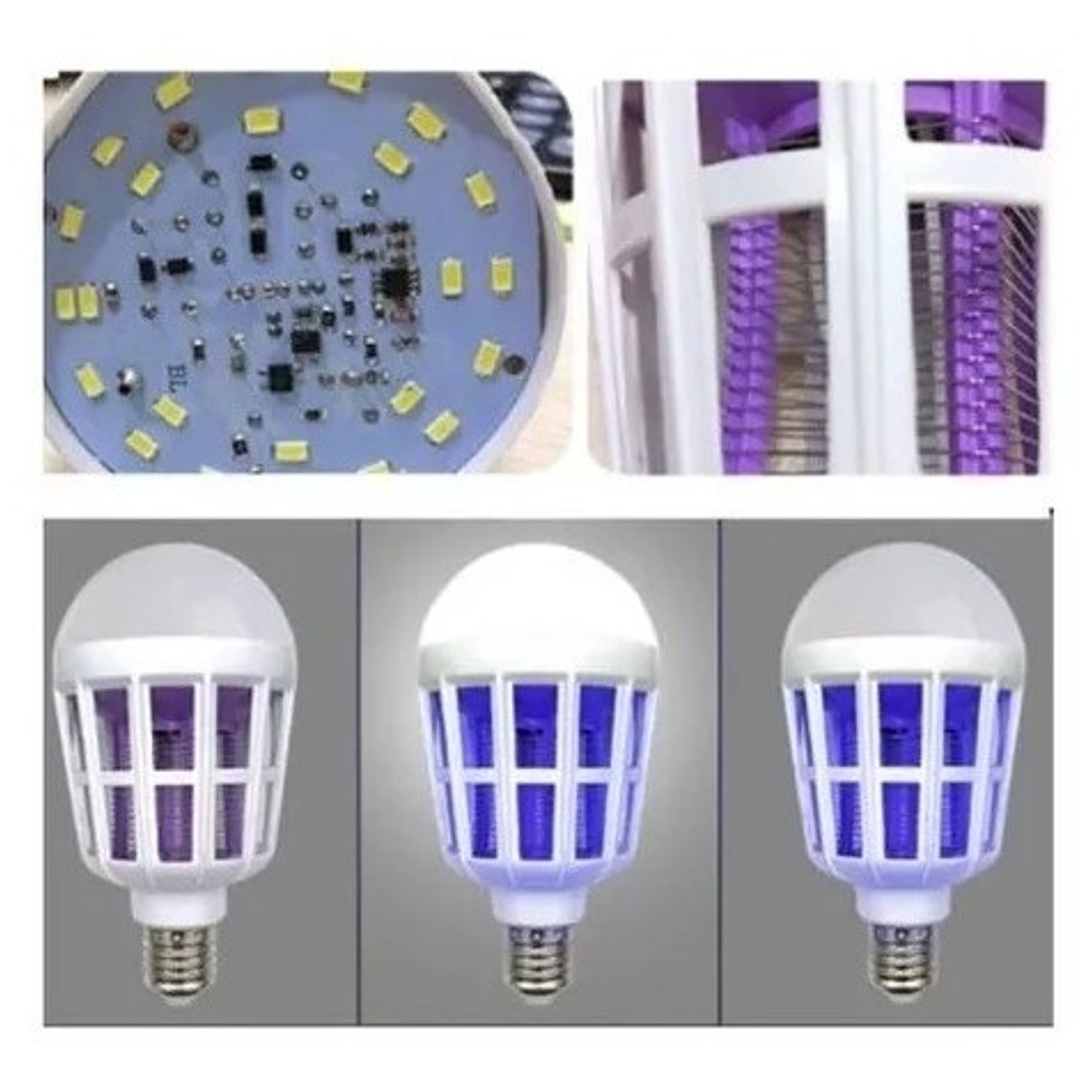 Ampolleta 2 E 1  Led Mata Moscas Mosquitos Bajo Consumo 5