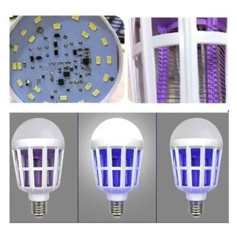 Ampolleta 2 E 1  Led Mata Moscas Mosquitos Bajo Consumo 5