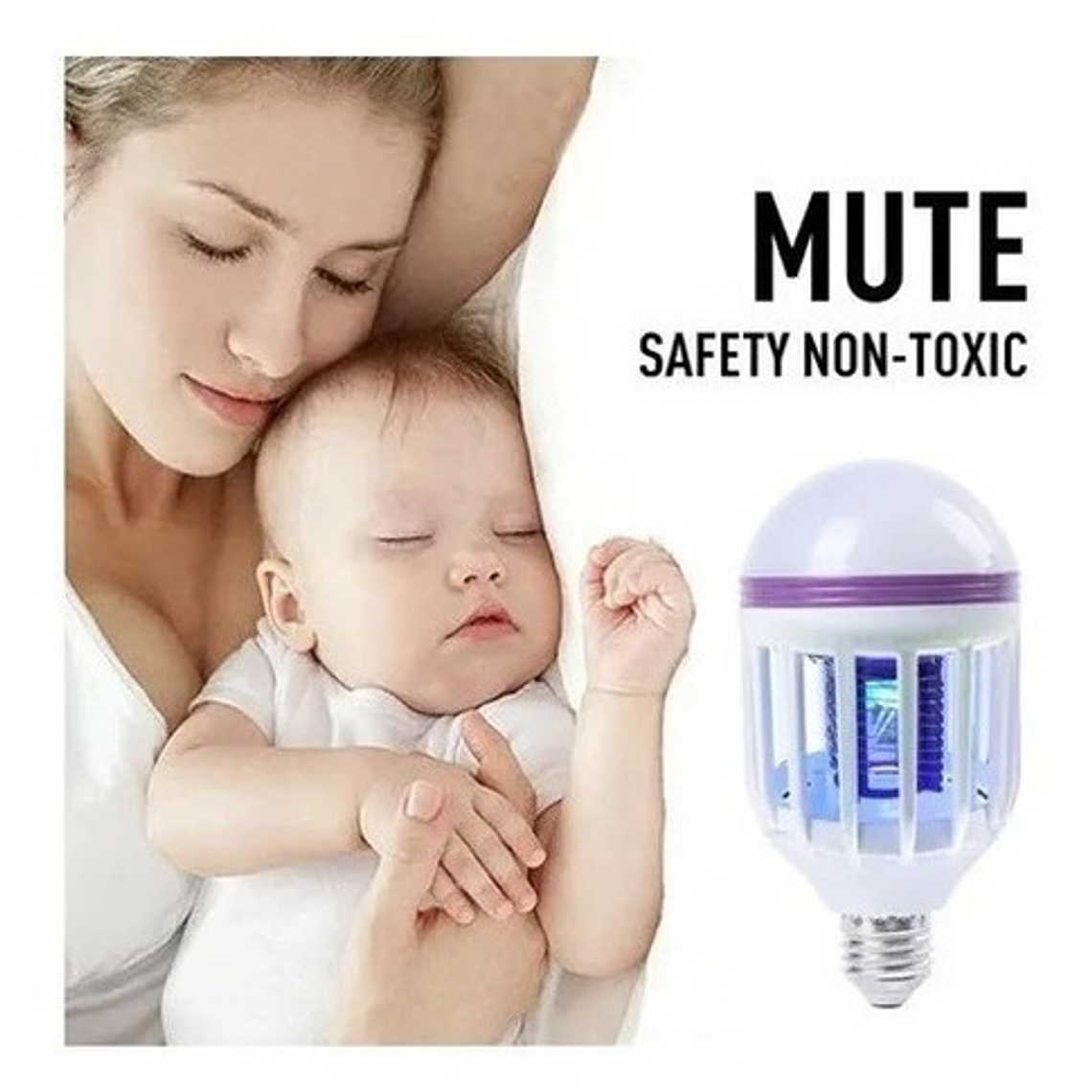 Ampolleta 2 E 1  Led Mata Moscas Mosquitos Bajo Consumo 10
