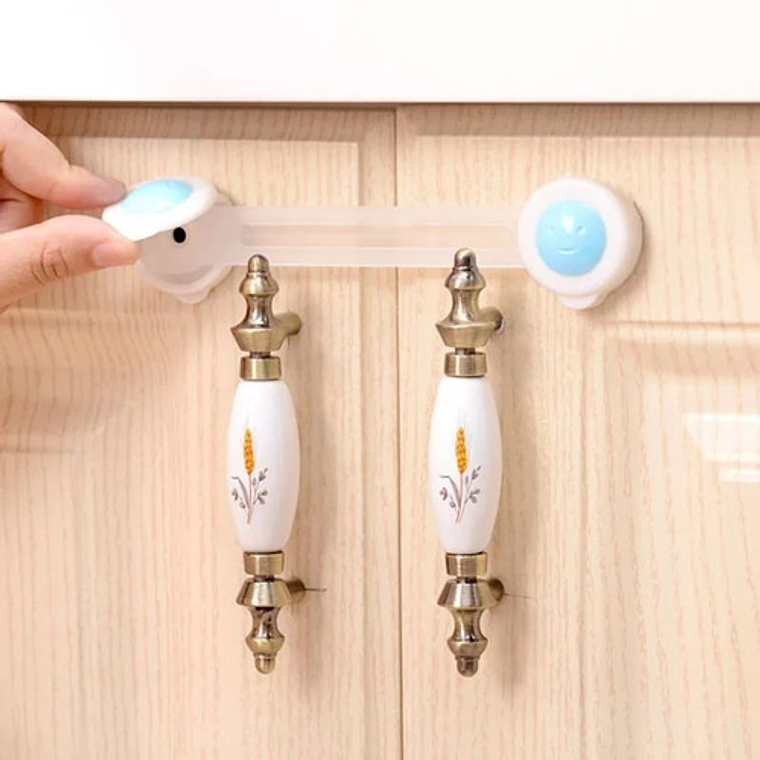 Pack 4 Seguros Traba Cajones Y Puertas Bebes  3