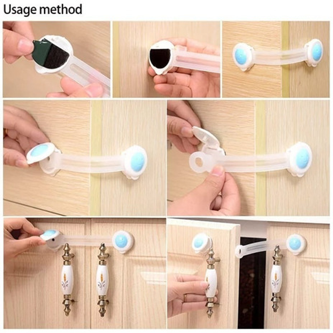 Pack 4 Seguros Traba Cajones Y Puertas Bebes  4