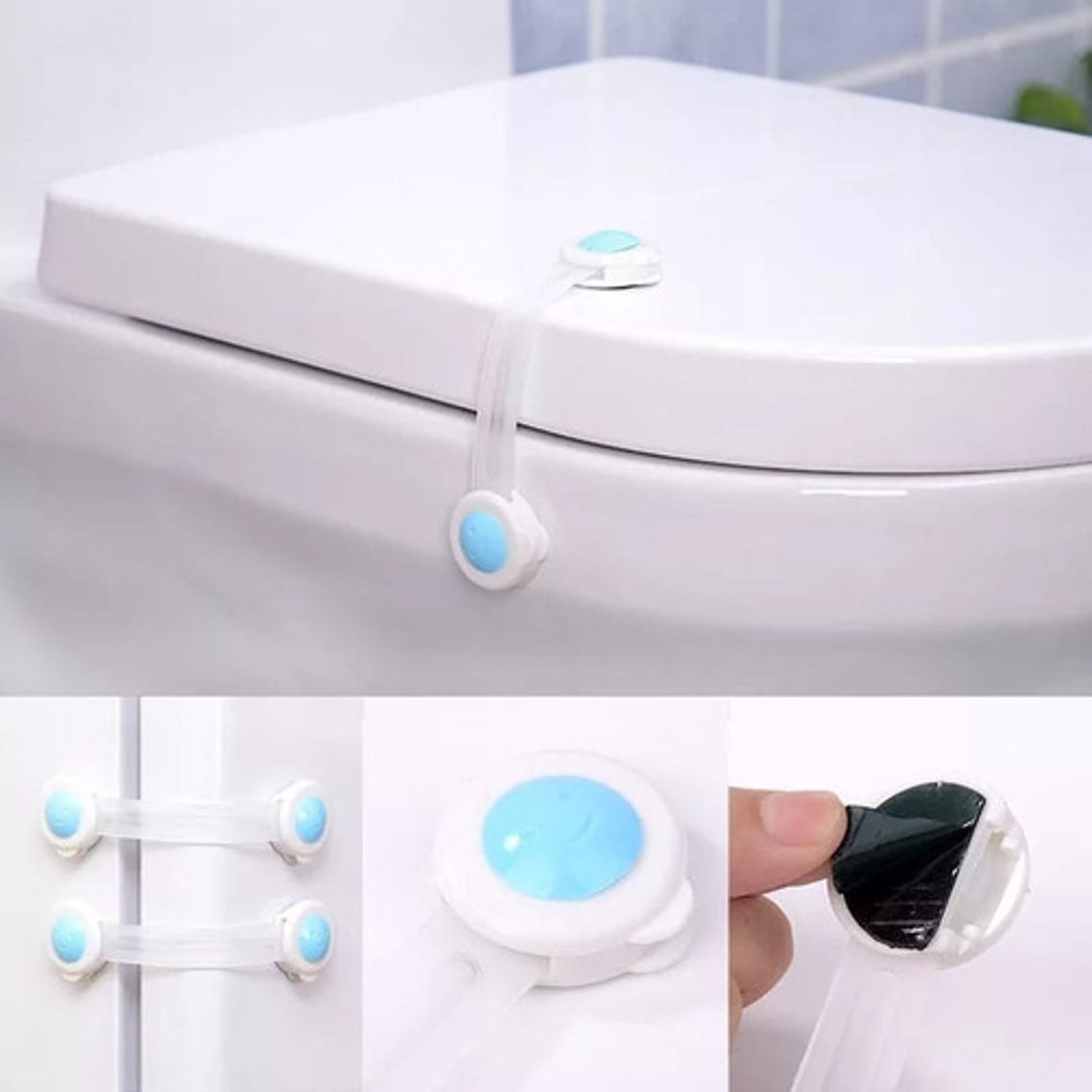 Pack 4 Seguros Traba Cajones Y Puertas Bebes  6