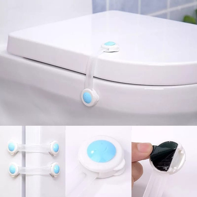 Pack 4 Seguros Traba Cajones Y Puertas Bebes  6