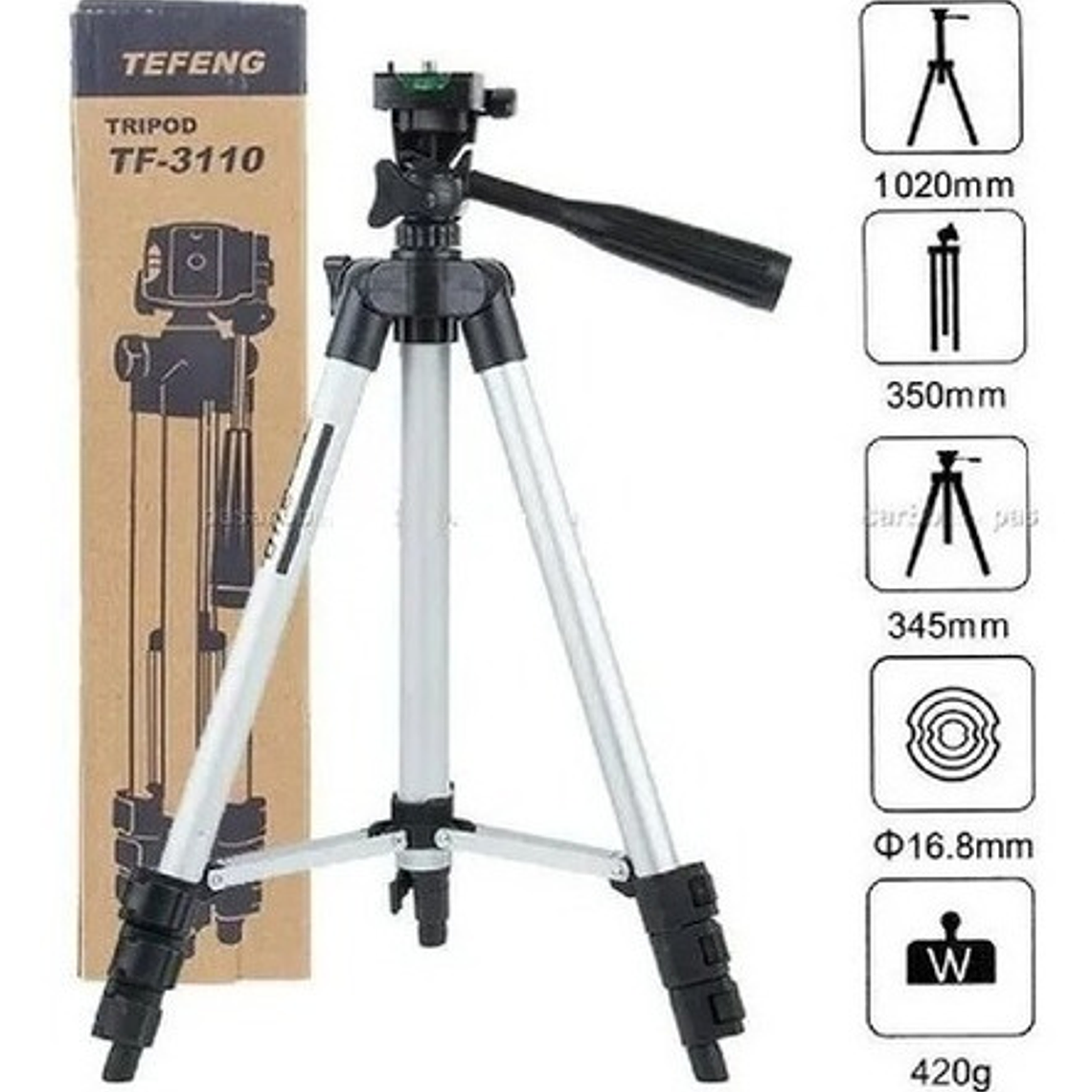 Trípode Cámara Celular Aluminio Youtube Tiktok / Waoscl 2