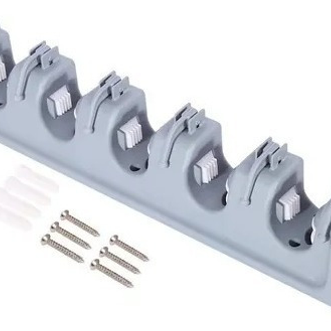 Colgador De Escobas Y Utiles De Aseo Con Ganchos Organizador 8