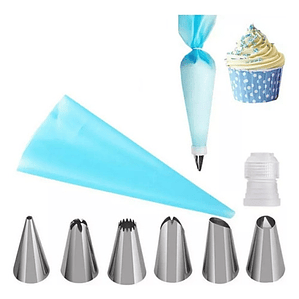 Set 6 Boquillas + Manga Pastelería Repostería Pastel/waoscl