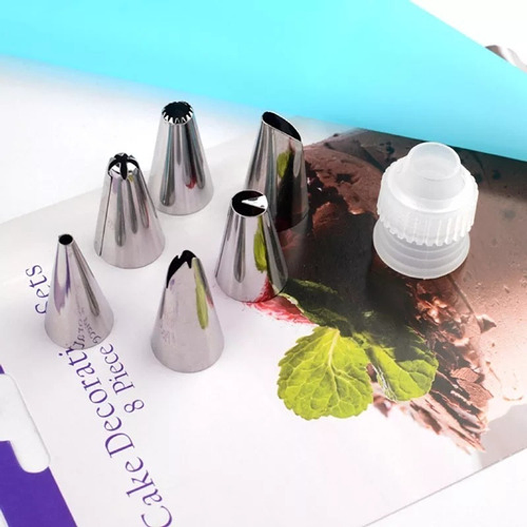 Set 6 Boquillas + Manga Pastelería Repostería Pastel/waoscl 4