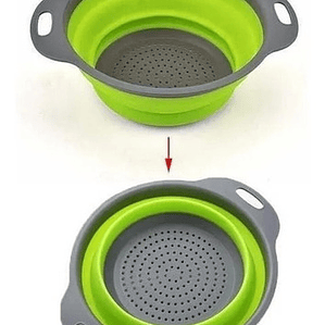 Colador Plegable Silicona 24cm Verduras Frutas 