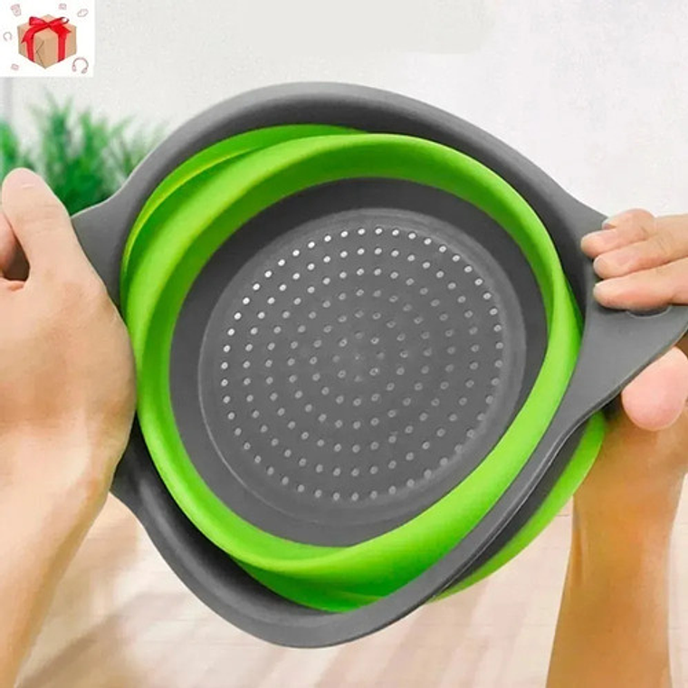 Colador Plegable Silicona 24cm Verduras Frutas / Waoscl 4