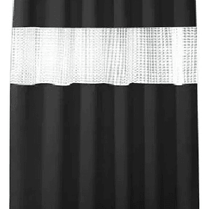 Cortina Ducha Baño 180x200 Elegante Negro 