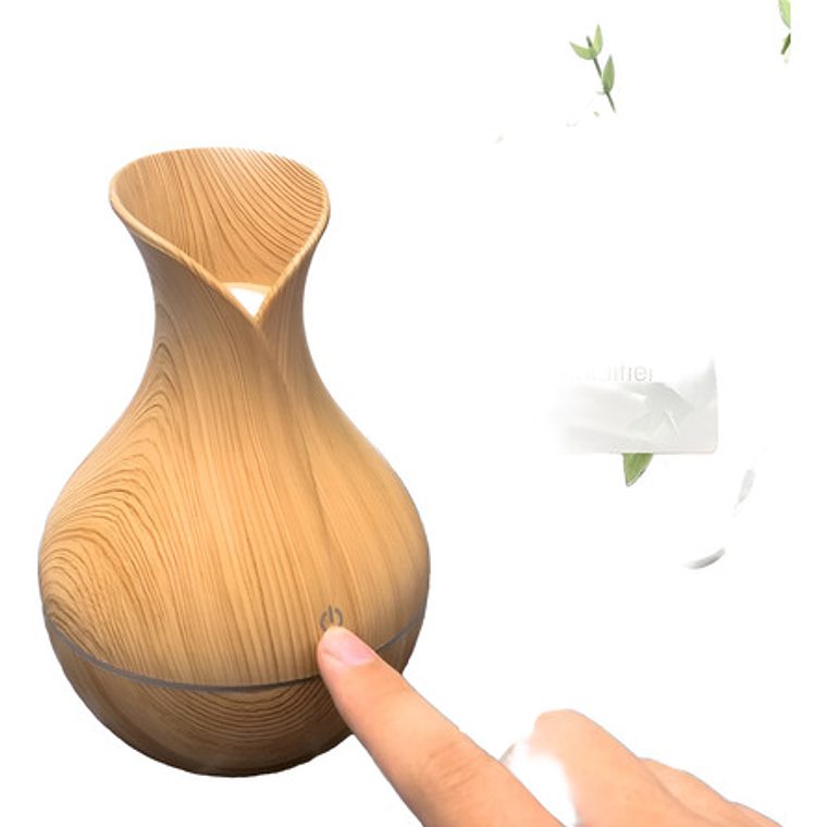 Humidificador Aire Difusor Madera Luz Color 4