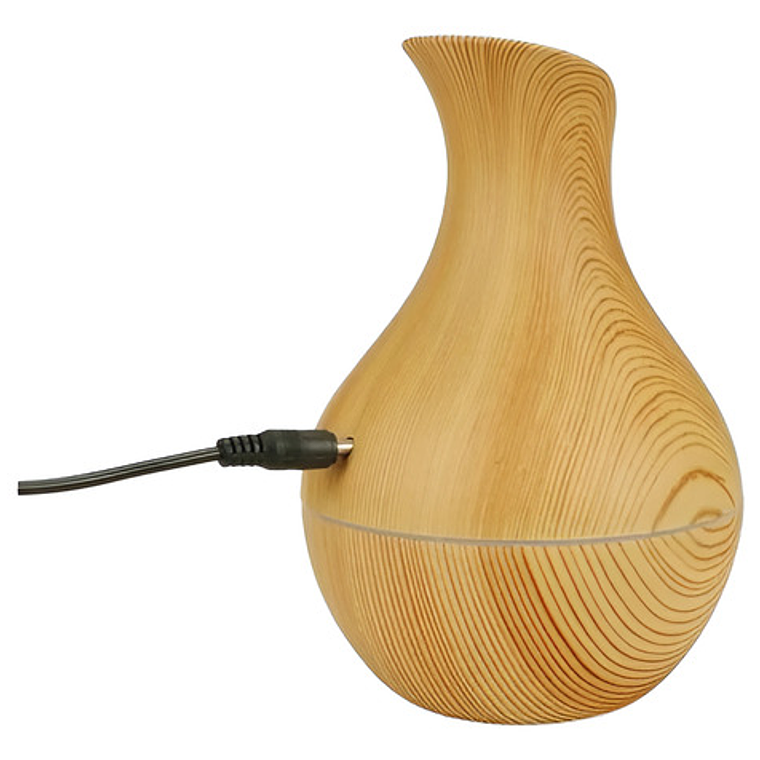 Humidificador Aire Difusor Madera Luz Color 9