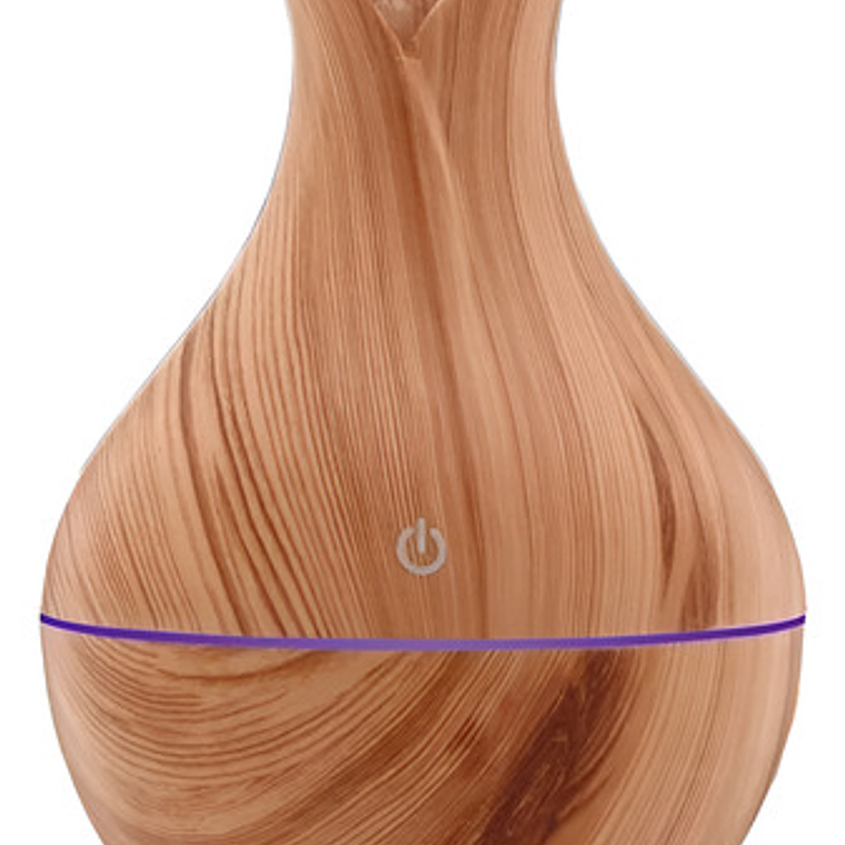 Humidificador Aire Difusor Madera Luz Color 10