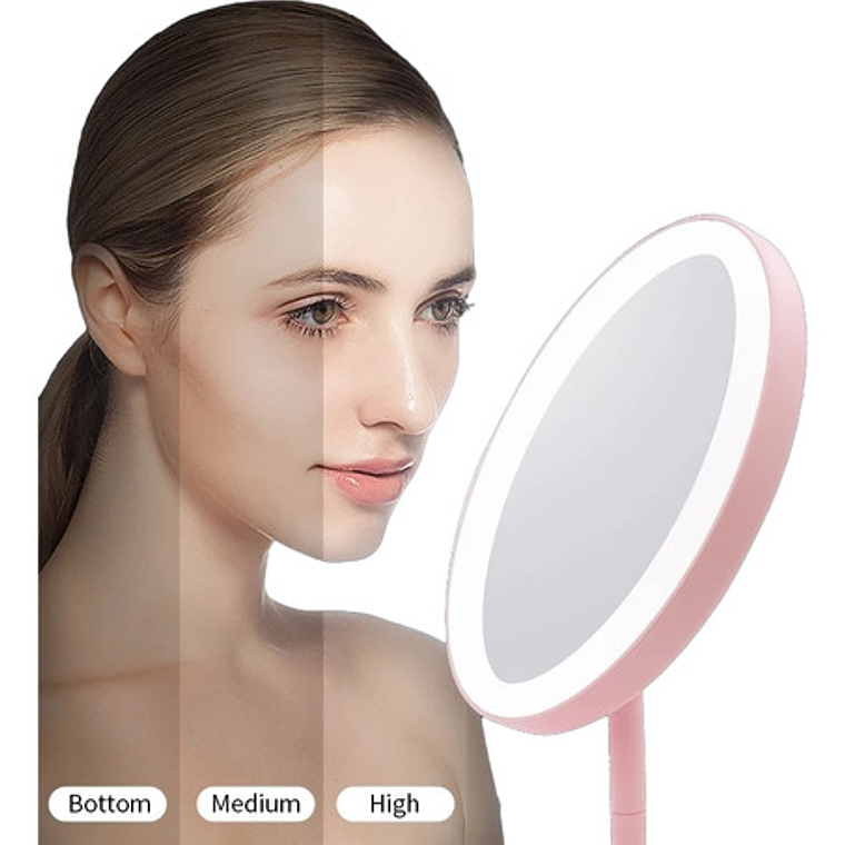 Espejo Luz Led Maquillaje + Base/ Waoscl 2