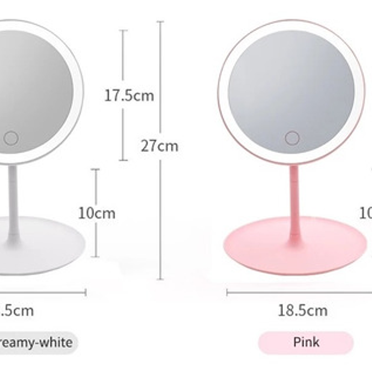 Espejo Luz Led Maquillaje + Base/ Waoscl 5