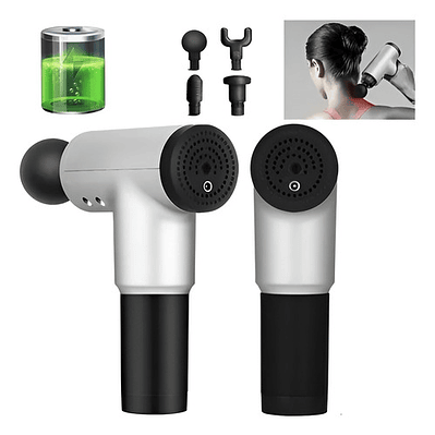 Masajeador Pistola Masaje Muscular 4 Accesorios/ Waoschile