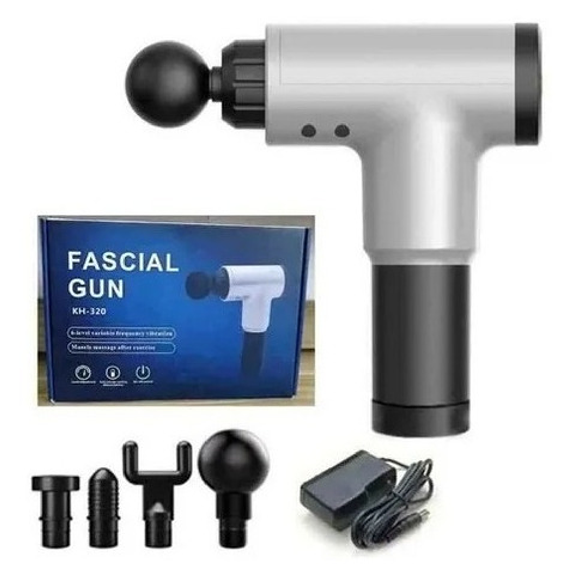 Masajeador Pistola Masaje Muscular 4 Accesorios/ Waoschile 2