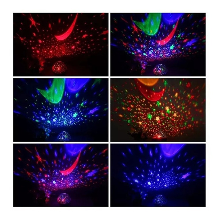 Luz Proyectora De Estrells Recargable Star Master Cuco Color Morado 2