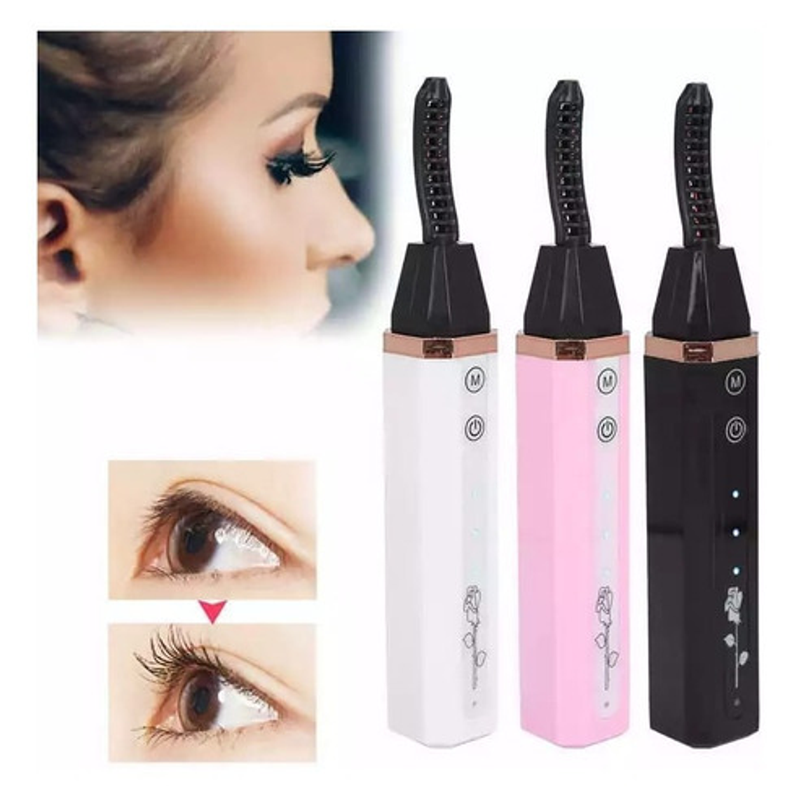 Encrespador Rizador De Pestañas Eléctrico Recargable Usb 2