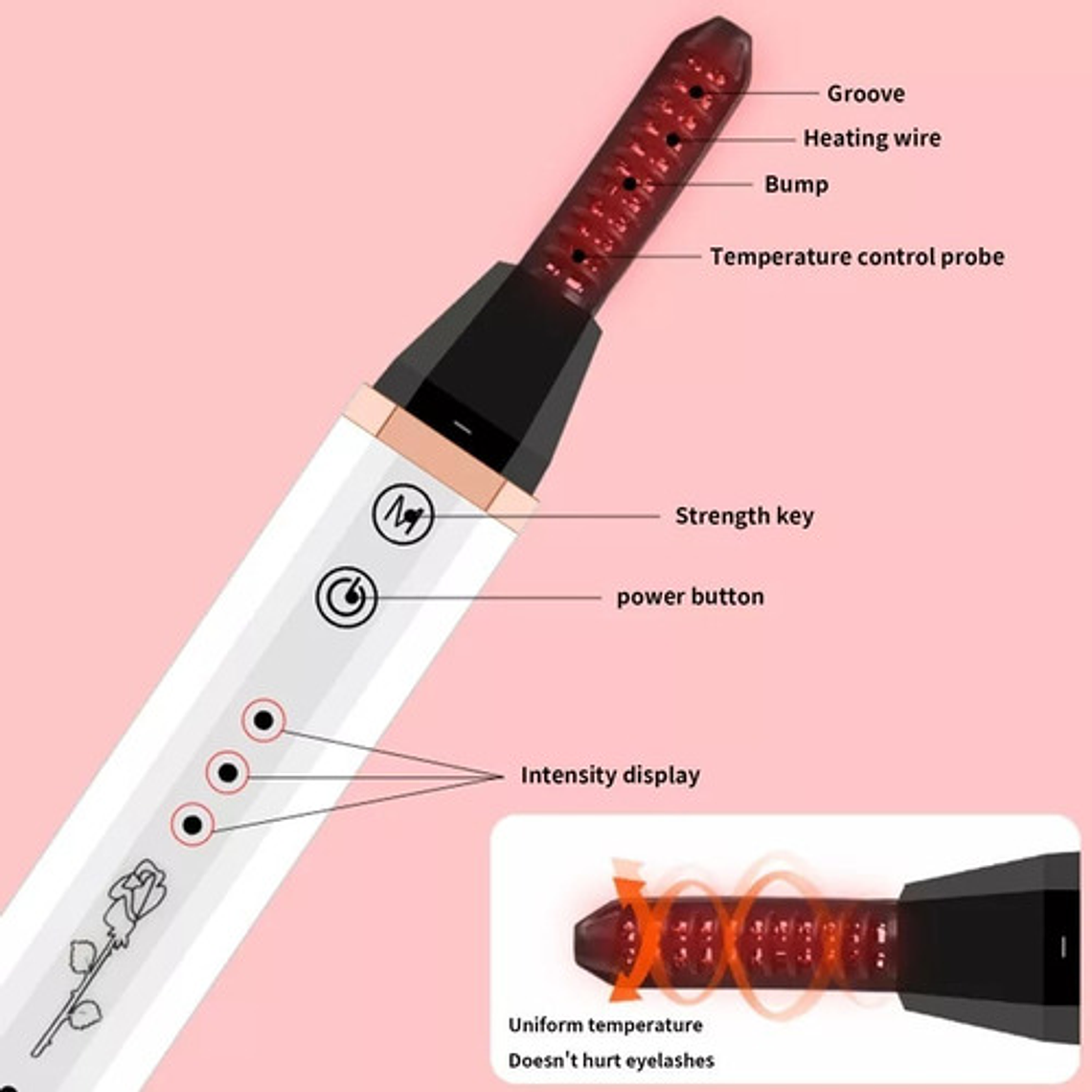 Encrespador Rizador De Pestañas Eléctrico Recargable Usb 4